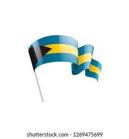 Bahamas flag, vector illustration on a white background