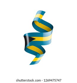 Bahamas flag, vector illustration on a white background