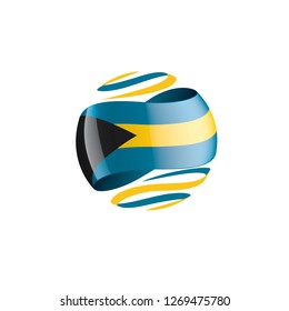Bahamas flag, vector illustration on a white background
