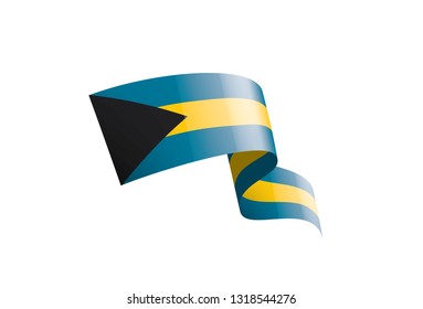 Bahamas flag, vector illustration on a white background