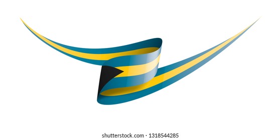 Bahamas flag, vector illustration on a white background