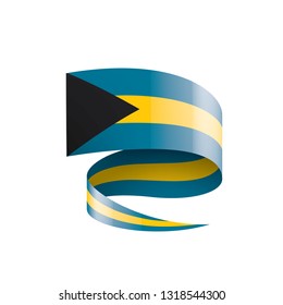 Bahamas flag, vector illustration on a white background