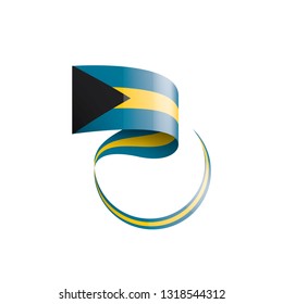 Bahamas flag, vector illustration on a white background