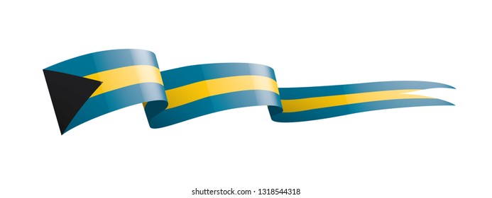 Bahamas flag, vector illustration on a white background