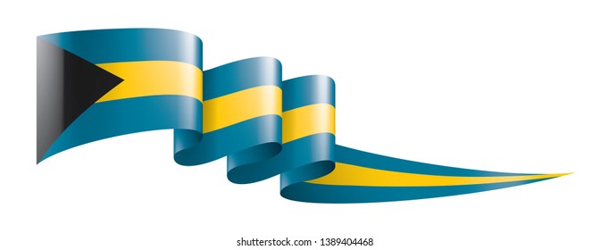 Bahamas flag, vector illustration on a white background