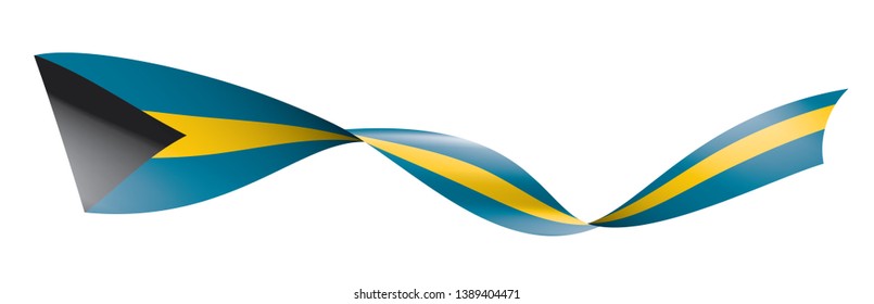 Bahamas flag, vector illustration on a white background