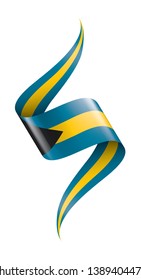 Bahamas flag, vector illustration on a white background