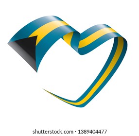 Bahamas flag, vector illustration on a white background