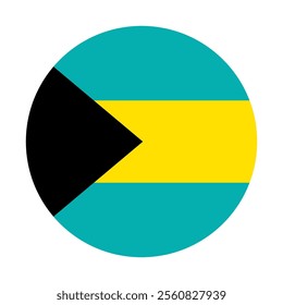 Bahamas flag vector illustration. Simple flag Bahamas icon emoji design.
