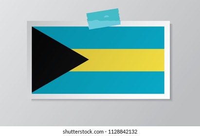 the bahamas flag vector with plaster