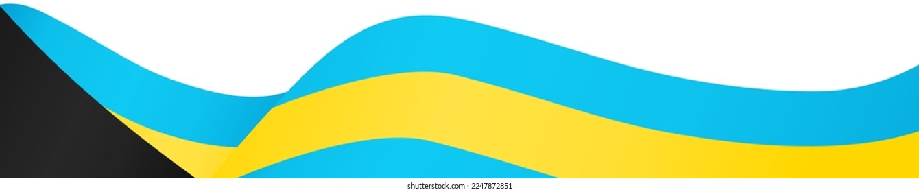 Bahamas  flag wave  isolated  on png or transparent background,Symbol Bahamas,template for banner,card,advertising ,promote,and business matching country poster, vector illustration