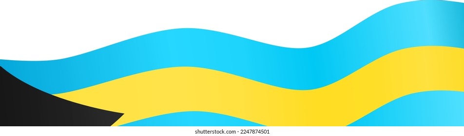 Bahamas  flag wave  isolated  on png or transparent background,Symbol Bahamas,template for banner,card,advertising ,promote,and business matching country poster, vector illustration