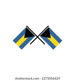 Bahamas flags icon set, Bahamas independence day icon set vector sign symbol