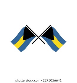 Bahamas flags icon set, Bahamas independence day icon set vector sign symbol