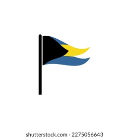 Bahamas flags icon set, Bahamas independence day icon set vector sign symbol