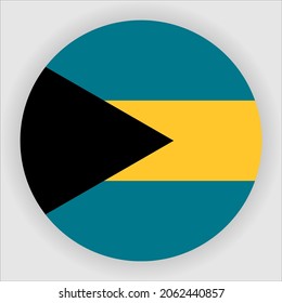 Bahamas Flat Rounded Country Flag Icon