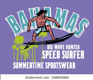 Bahamas grapihc design vector art