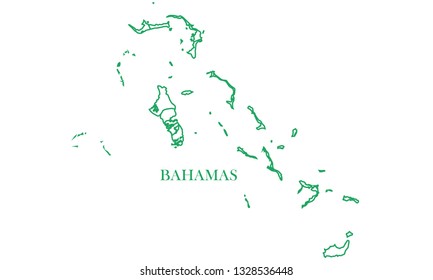 Bahamas green line map
