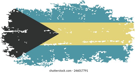 Bahamas grunge flag. Vector illustration. Grunge effect can be cleaned easily.