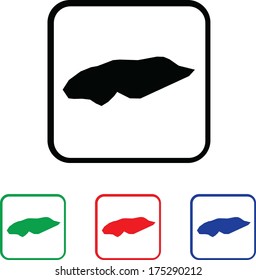 Bahamas Icon Illustration with Four Color Variations