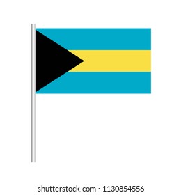 Bahamas Icon vector illustration,National flag for country of Bahamas isolated, banner vector illustration. Vector illustration eps10.