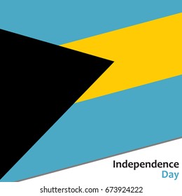 Bahamas independence day with flag vector illustration for web