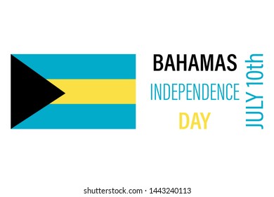 Bahamas Independence Day. July 10. Vector EPS 10.