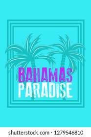 bahamas island caribbean paradise holidays poster beach vacations