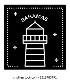 Bahamas label, state logo icon 
