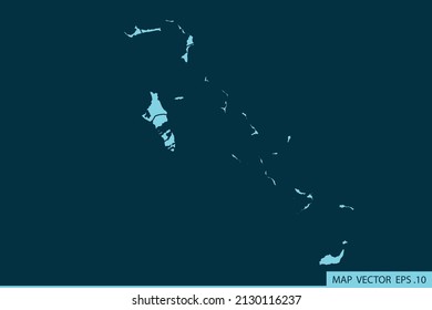 Bahamas map ,Abstract mash line and point scales on dark background for your web site design map logo, app, ui ,Travel. Vector illustration eps 10.