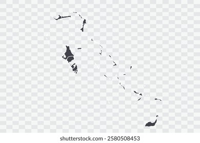 Bahamas Map  Anchor Color on White Background quality files Png