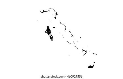 Bahamas map black color