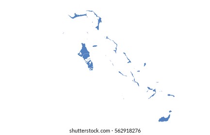 Bahamas map blue color