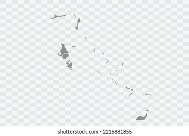 Bahamas Map grey Color on White Background  Png
