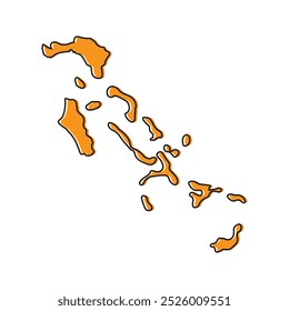Design de Elemento de Ilustração de Ícone de Mapa de Bahamas