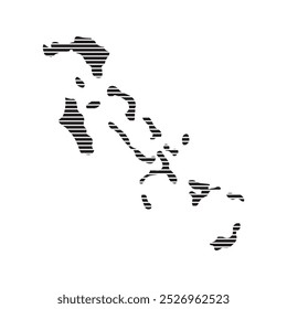 Bahamas Icono de mapa Ilustración Diseño de elementos