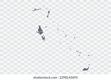 Bahamas Map pewter Color on White Background quality files Png