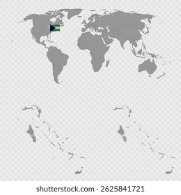 Conjunto de mapas de Bahamas con Locación mundial.