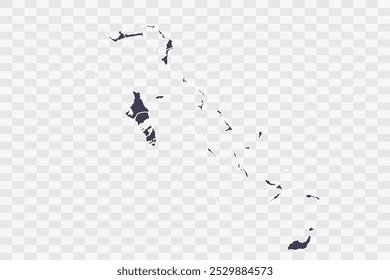 Bahamas Map Slate Color on White Background quality files Png