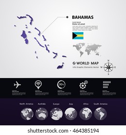 Bahamas Map vector illustration
