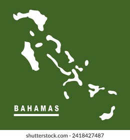 Bahamas map vector illustration symbol design