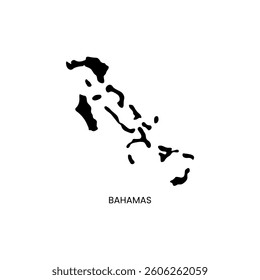 Bahamas Map Vector Stock Image.