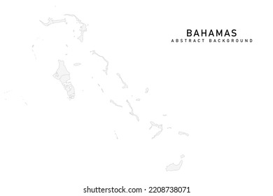 Bahamas Map - World Map International vector template with High detailed including grey color and grey line isolated on white background for design - Vector illustration eps 10