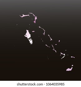 Bahamas map-Purple map made of hexagon on black and gray background, gradient color. Vector illustration eps 10.