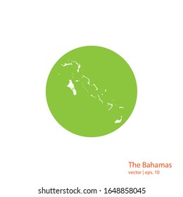 The Bahamas Maps Logo Design Vector Template