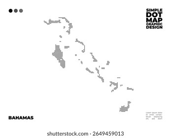 Bahamas minimalist dot map design template vector