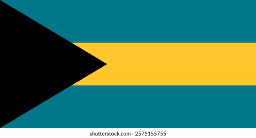 Bahamas national flag. Flag of Bahamas