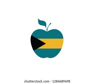 Bahamas national flag apple shape symbol decoration