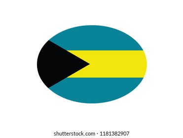 Bahamas national flag circle shape country emblem state symbol