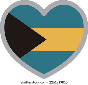 Bahamas national flag icon vector Illustration material